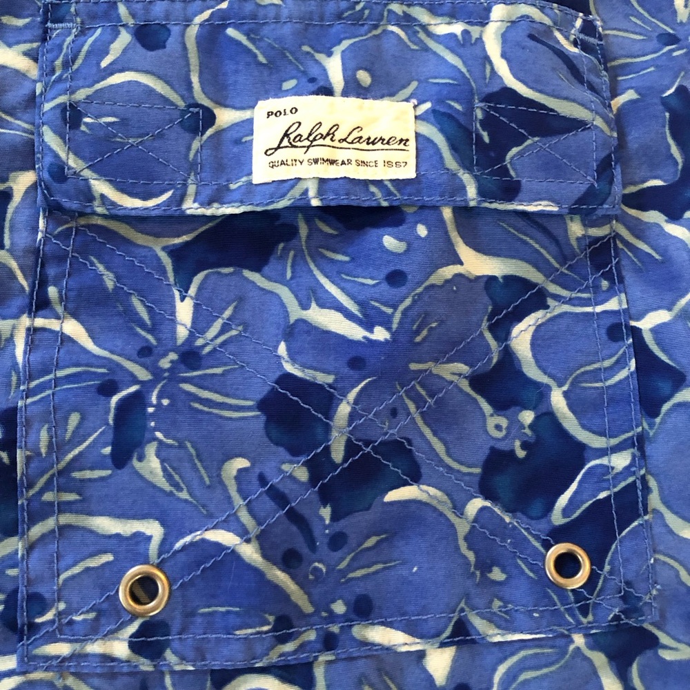 Polo Ralph Lauren Blue Floral Swim Sorts - Picture 10 of 12